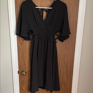SHEIN Black Backless Dress